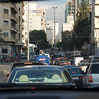 Klicken zum Vergrößern Verkehrchaos in Beirut